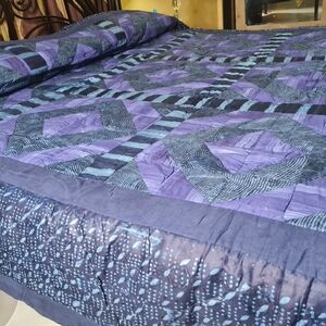 Blue Indigo Tye dye Patchwork Duvet